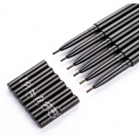 Cosmetics vegan custom black pencil eyebrow with brush wholesale OEM brow pencil