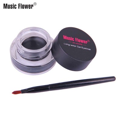 Music Flower Eyeliner Gel Cream With Brush Waterproof Makeup Cosmetic 24H Longlasting WHOLESALE COSMET MAKEUP EYE LINER