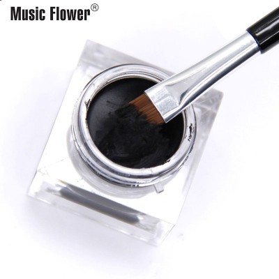 Original Music Flower Waterproof Smooth Natural Shimmer Long lasting Eye Makeup Set 3 In 1 Eyeliner Gel & Eyebrow Cream Gel Kit