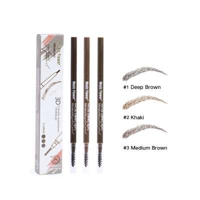 FDA Approved Waterproof Natural Long Lasting Paint Tattoo Automatic Eyebrow Makeup Black Brown Eyebrow Pencil With Brush