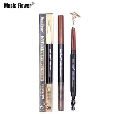 Original Music Flower Microblading Waterproof Long-lasting Cosmetics Double Sided Automatic Matte Eyebrow Pencil With Brush