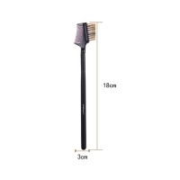 Eyebrow brushes with different shapes on both sides of one head black single eye brush